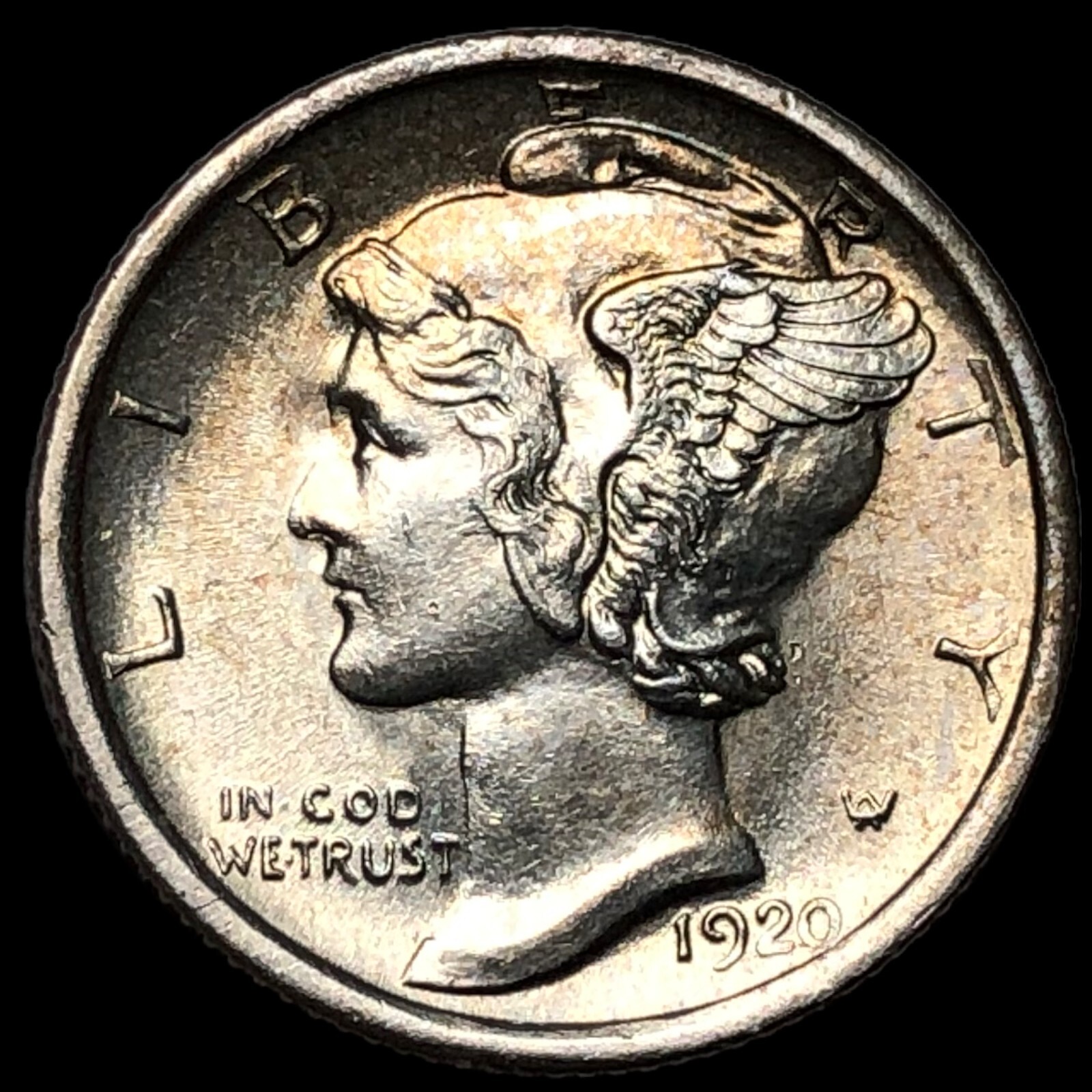1920 S FSB Full Split Bands Mercury Dime J4495 | eBay