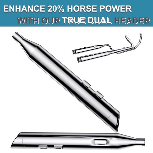 SHARKROAD 4.5” Slip on Mufflers for Harley 95-16 Touring Deep Rumble Tone