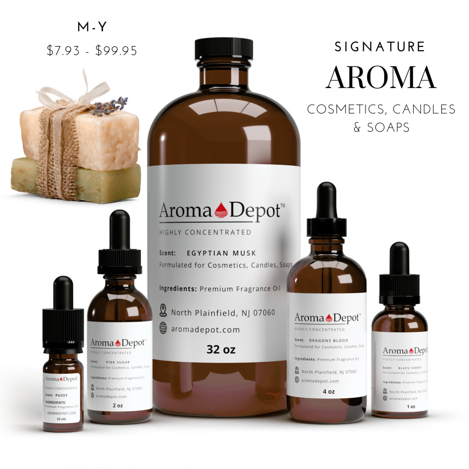 Fragrance oil for Candles Soap Making Bath Diffuser Burners Incense Scented Oils