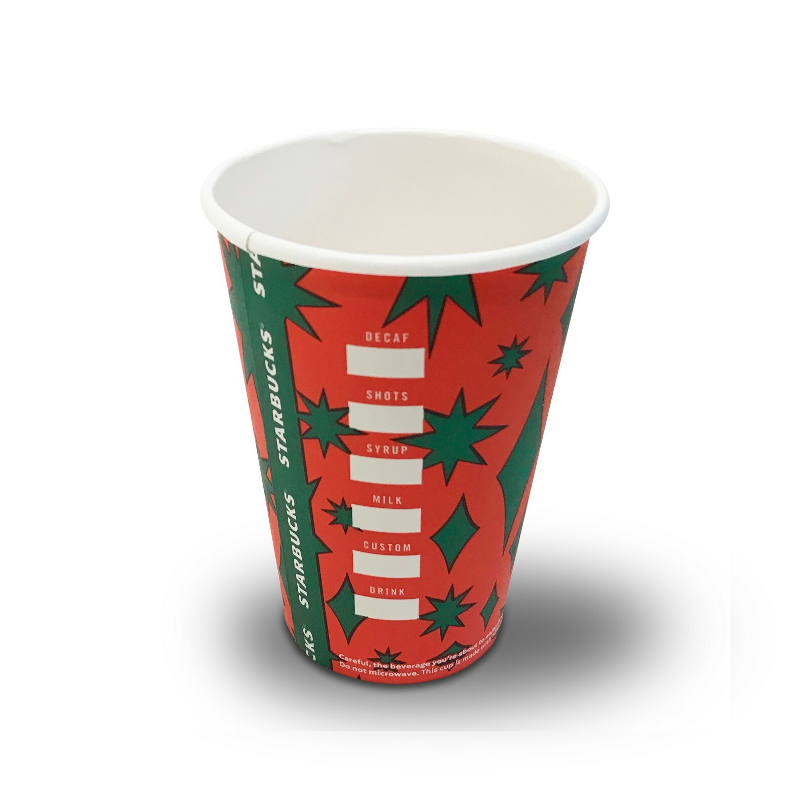 Starbucks Coffee Disposable Paper Cups 50 Pack 12oz Tall Christmas Holiday Bulk