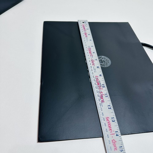 Versace Authentic Black Shopping Paper Bag Gift Tote Medium 14” X 11” X 6.25”