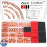 260Pcs Copper Wire Lugs, Battery Cable Ends AWG 2 4 6 8 10 12 Gauge Wire Connectors with Heat Shrink Set, Ring Terminals Connectors Battery Cable Lugs Battery Lugs with 140Pcs Heat Shrink Tubing Kit