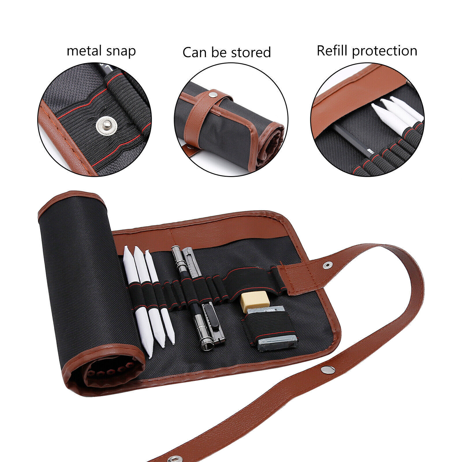 29 Pcs Professional Drawing Artist Tool Set Pencil and Sketch Charcoal with Bag