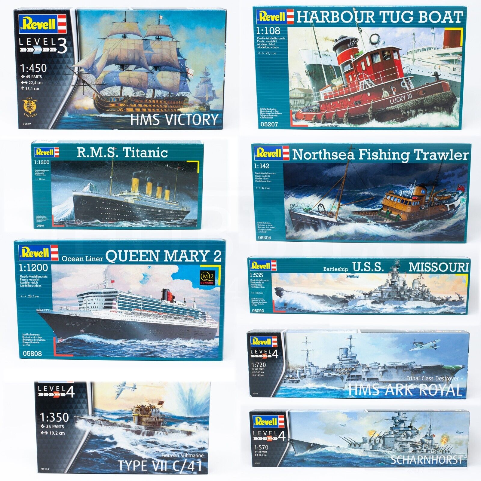 Revell Battle Ship Model Kits 1:720 Scale HMS Invincible USS Revell Battle Ship Model Kits 1:720 Scale HMS Invincible USS