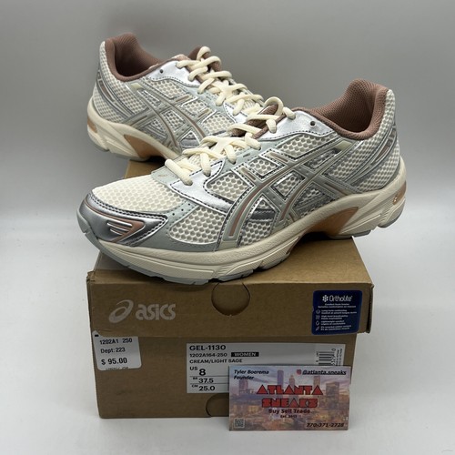 Asics Women's Gel-1130 Cream/ Light Sage Shoes 1202A164-250 8W