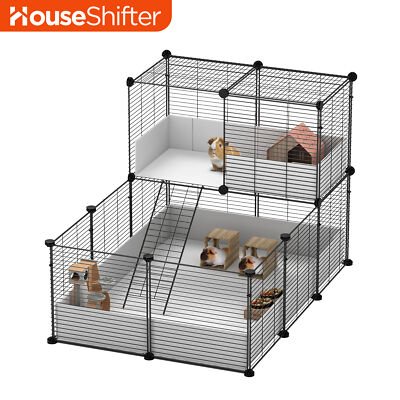 Guinea Pig Cage w/ Liner 41'' x 28'' for Pet Indoor Hamster Cage Fence Playpen