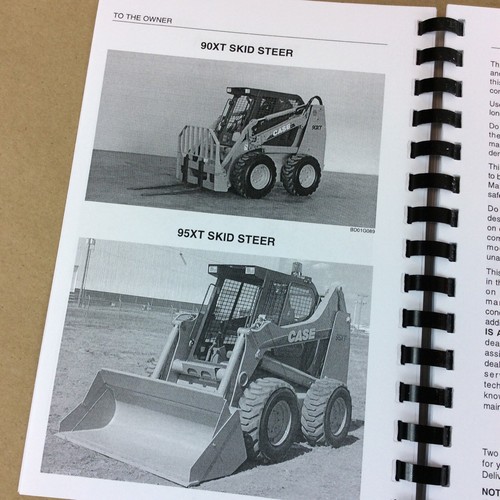 CASE 85XT 90XT 95XT SKIDSTEER SKID LOADER OWNERS OPERATORS MANUAL 258 pages