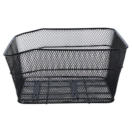 Rear Bike Bicycle Basket w/ Rainproof Covers, Cargo Net, Basket Lining & Rack