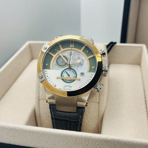 Mulco Gravity Unisex Chronograph 43mm Two Tone Day/Date Swiss Watch MW5-4190-213