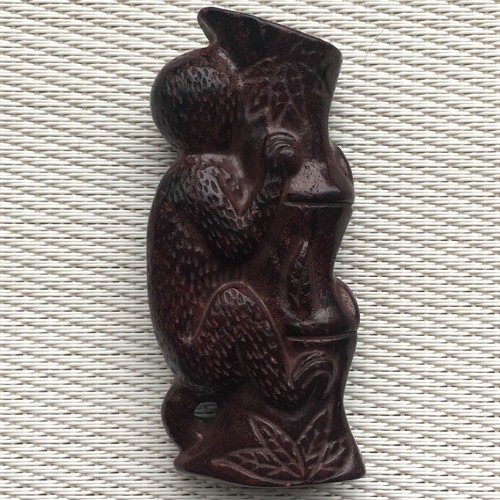 Old Chinese Natural Carved Magnetic Jade ,Monkey Statue,77 X 35 X 16 mm