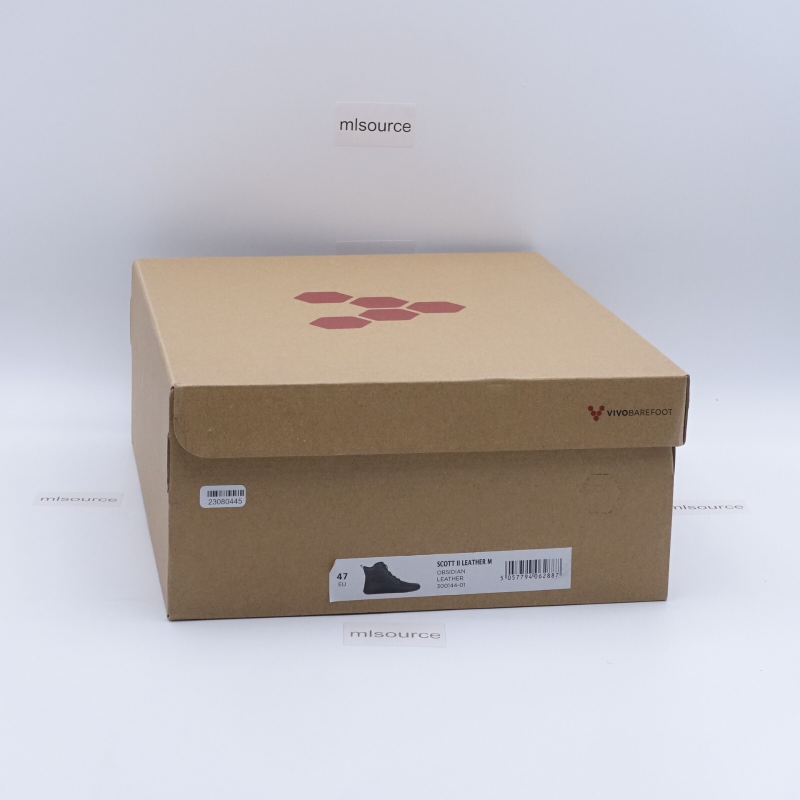 VivoBarefoot Men's Scott II Camel Leather Barefoot Boots 300144-01 Obsidian