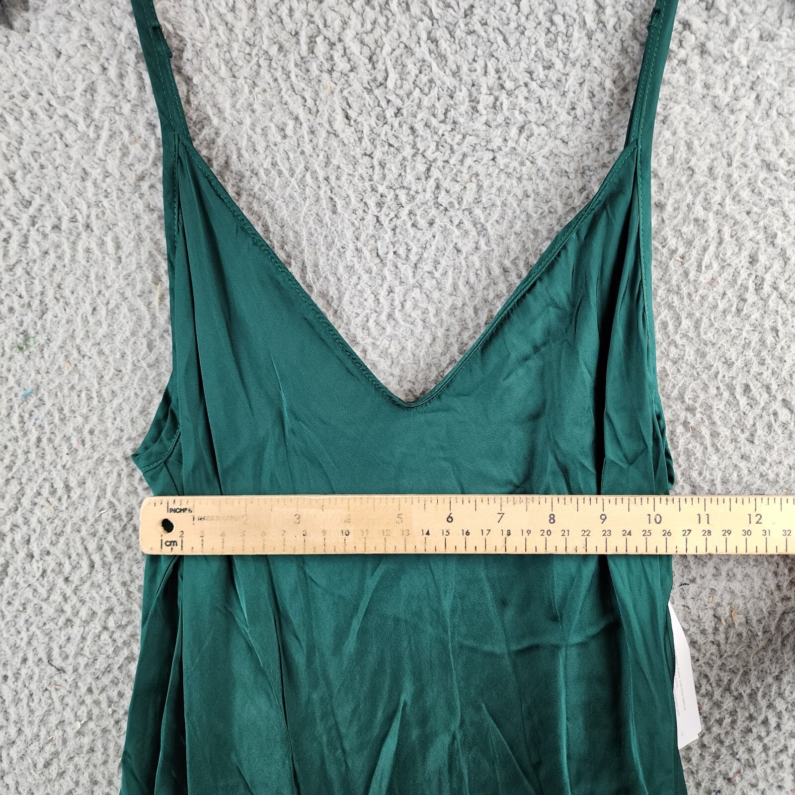 Velvet by Graham & Spencer Poppy Slip Dress Women's L Fern Green V-Neck Pullover - Picture 5 of 13