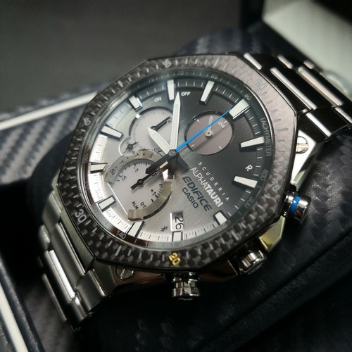 Pre-owned Casio Edifice Scuderia Alpha Tauri Limited Men's Watch Eqb-1100at-2a