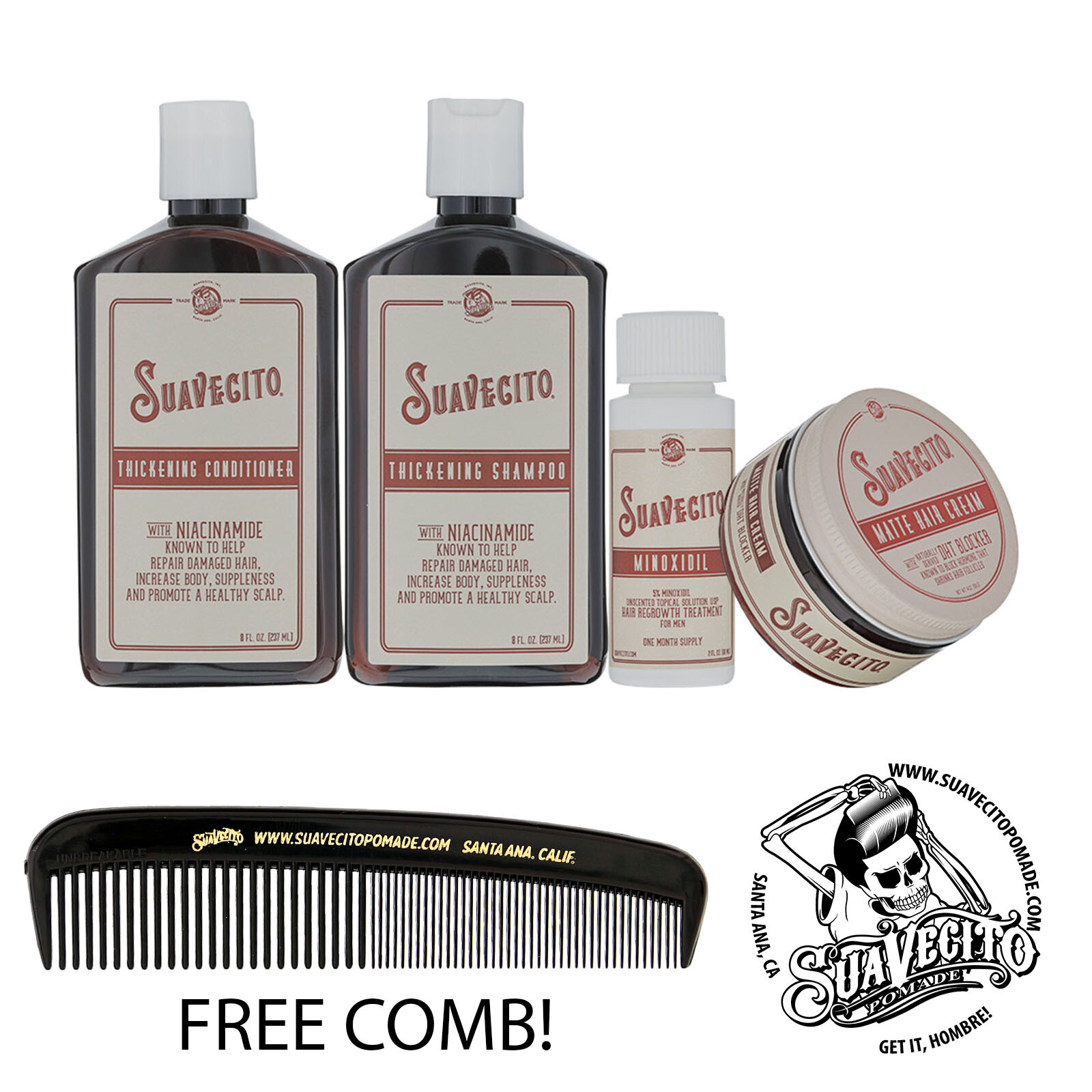 Suavecito Hair Loss Prevention Treatment Kit 1 Month Supply