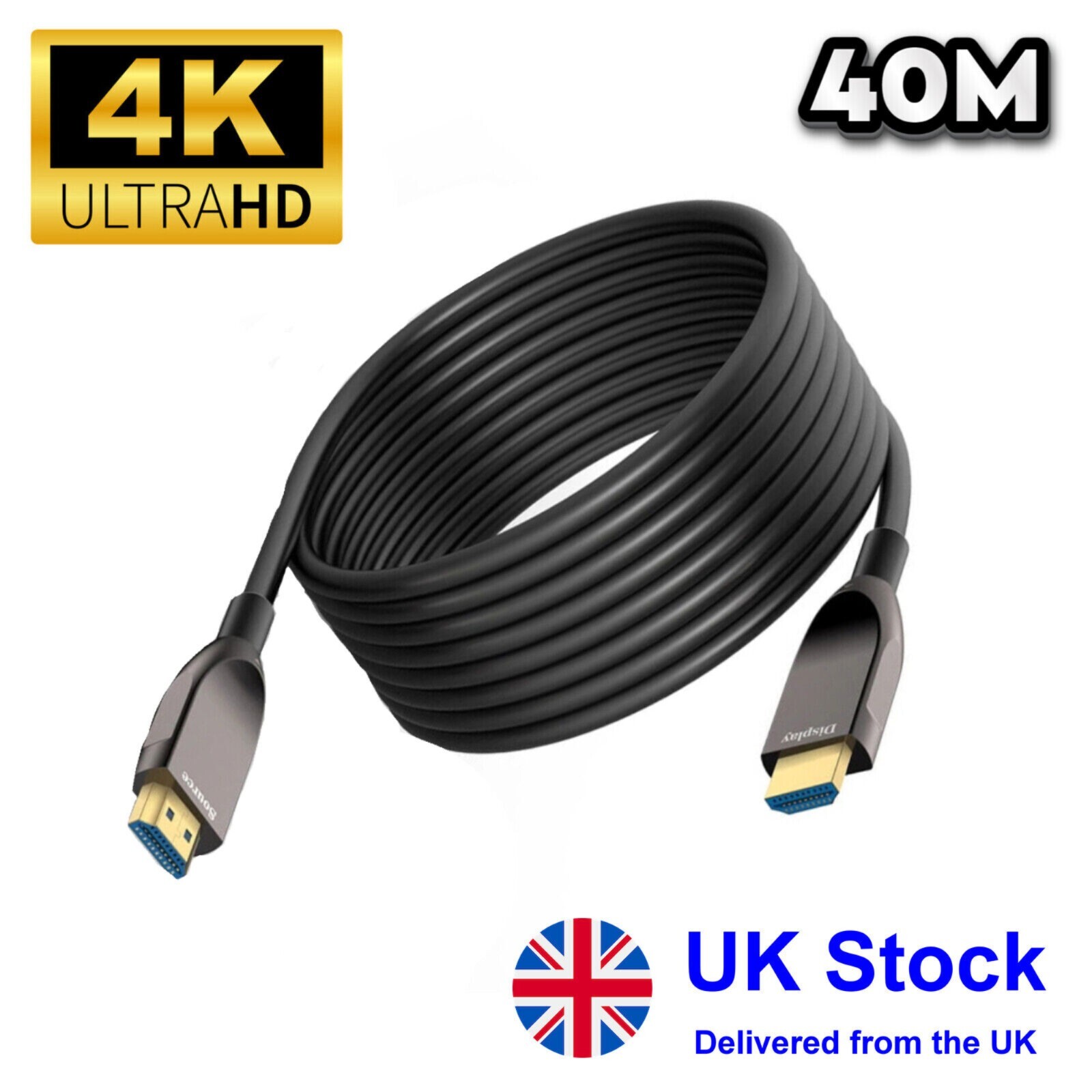 4K 60Hz HDMI Fiber Optical Cable AOC HDMI2.0 Fiber Cable 30-50m HDR HDC 18Gbps - Picture 8 of 9
