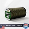 DASKIGO Elastic Bungee Shock Cord 3-8mm (Army Green, 1/5'' x 66FT)