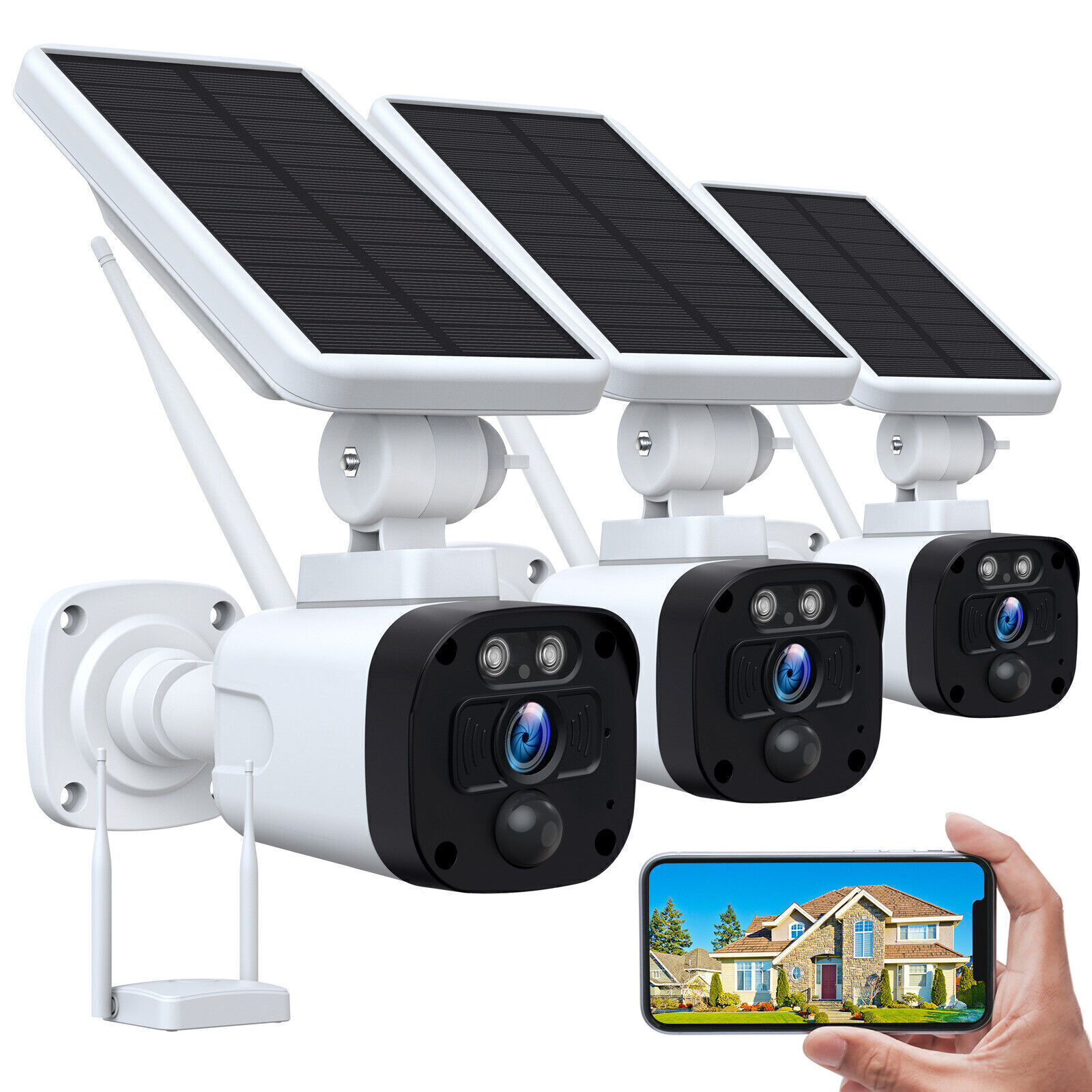 TOGUARD Solar & Battery Powered Outdoor Wireless Security Camera System Home