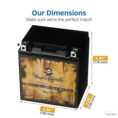 YTX30L-BS Battery High Performance UTV Battery for Polaris, Arctic Cat, Can-Am