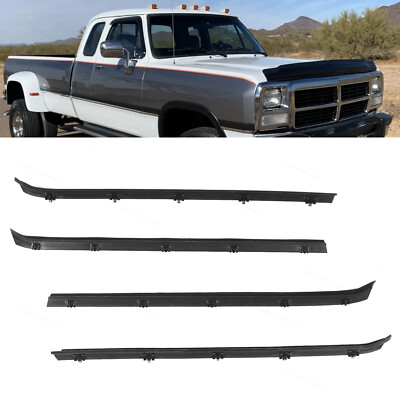 Door Window Weatherstrip Seal Kit Fits for 1980-93 Dodge Truck D/W 4Pcs Replace