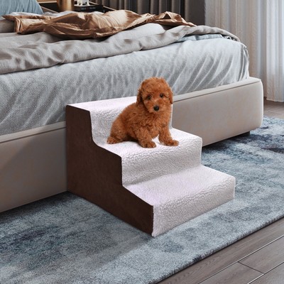 Hommoo Pet Steps and Stairs for Dogs Cats, 3 Step Pet Gear Easy Pet Stairs US