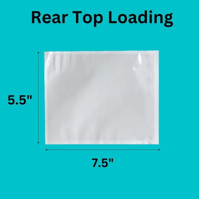 7.5" x 5.5" Clear Face Strip Packing List Enclosed Envelopes Top Load, 1000 Pcs