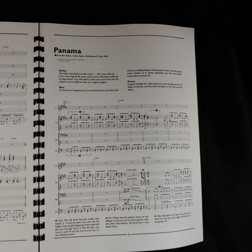 Van Halen Off The Record Song Book Sheet Music