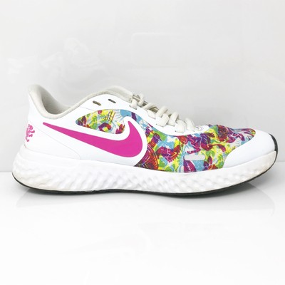 

Белые кроссовки Nike Girls Revolution 5 Fable CJ2092-100, размер 5 лет, Белый, Revolution 5 Fable