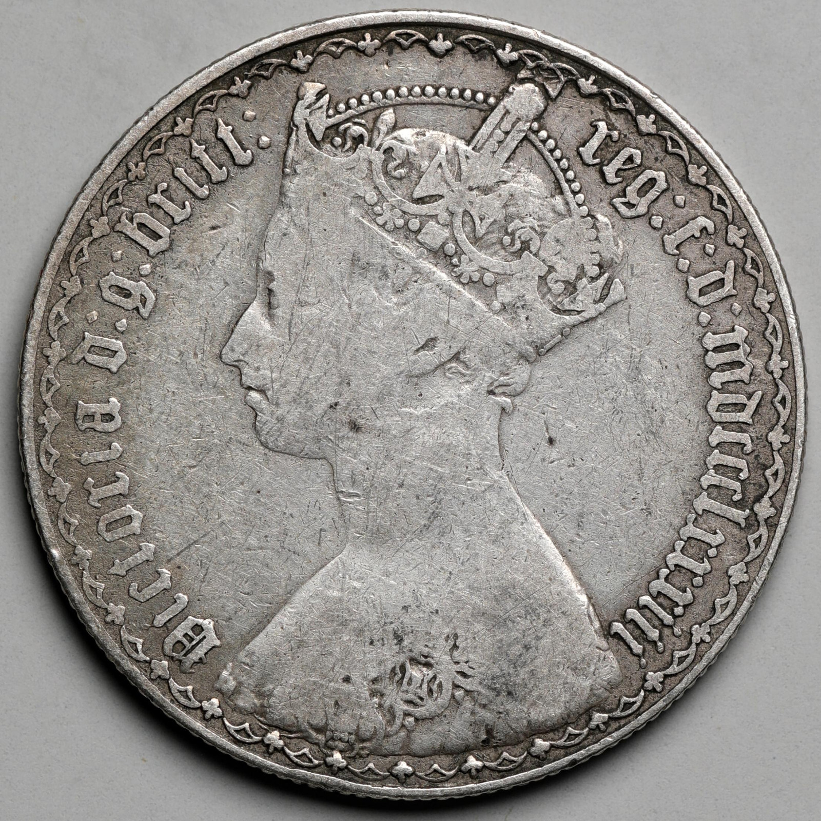 イギリス　1910年　1 Florin　＠１５ 1910 UK florin value, Edward VII