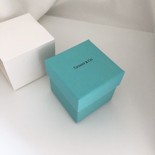 Tiffany & Co Blue Leather Empty Ring Box and Blue Gift Box