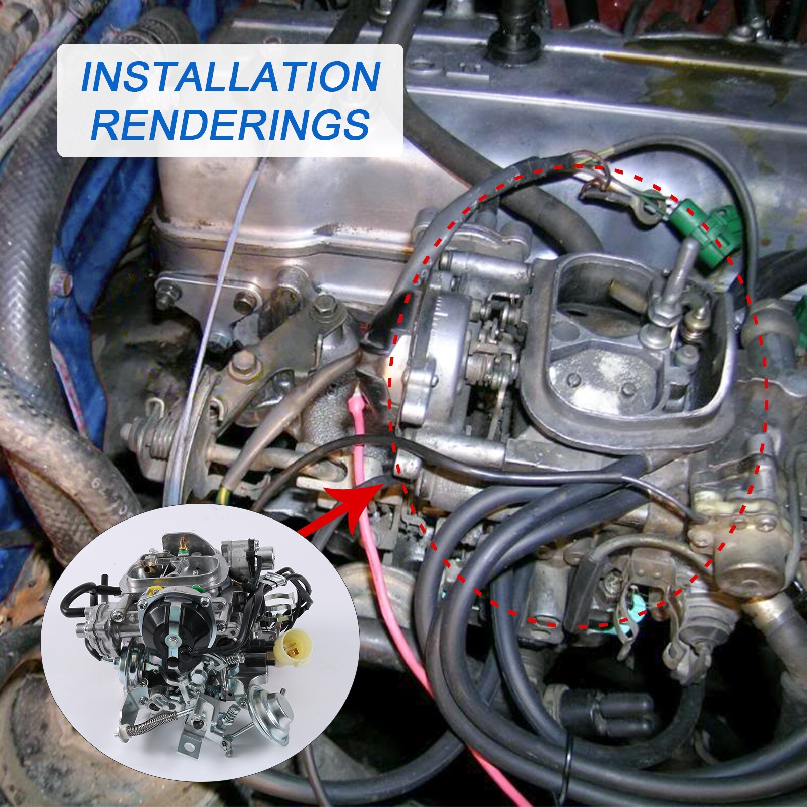 22R Engine Carburetor Carb FIT 1981-1995 Toyota Pickup 21100-35520 L4 L6 V6