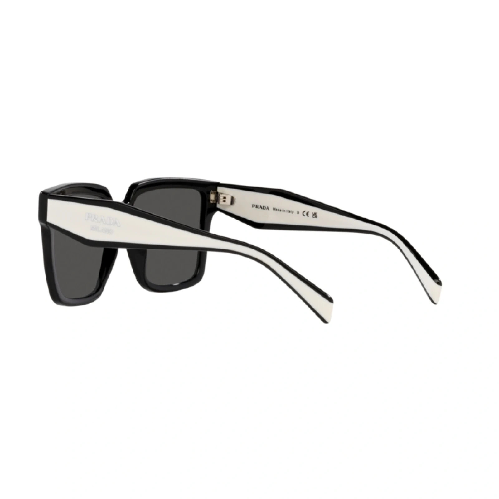 Pre-owned Prada Pr 24zs 1ab5s0 Black- Dark Grey Len's Women's Sunglasses 56mm Authentic In Gray