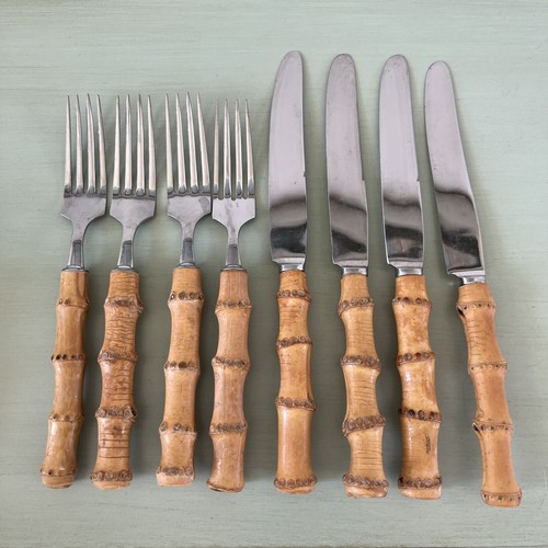 Cal Hawaii Stainless Steel Japan Bamboo Flatware