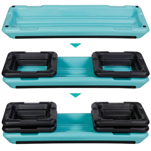 43'' Exercise Aerobic Step Platform Adjustable Fitness Stepper w/4 Risers Green