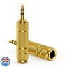 Uenlio 3.5mm to 6.35mm Headphone Adapter 2-Pack, Gold-Plated 1/8