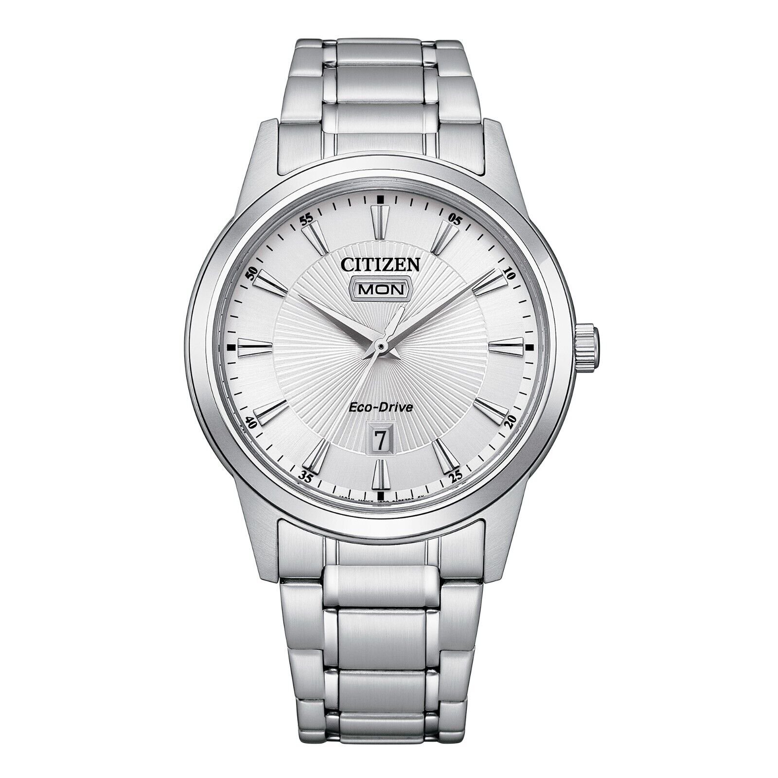 Citizen Eco-Drive Men's Calendar Silver Stainless Steel Citizen Eco-Drive Men's Calendar Silver Stainless Steel