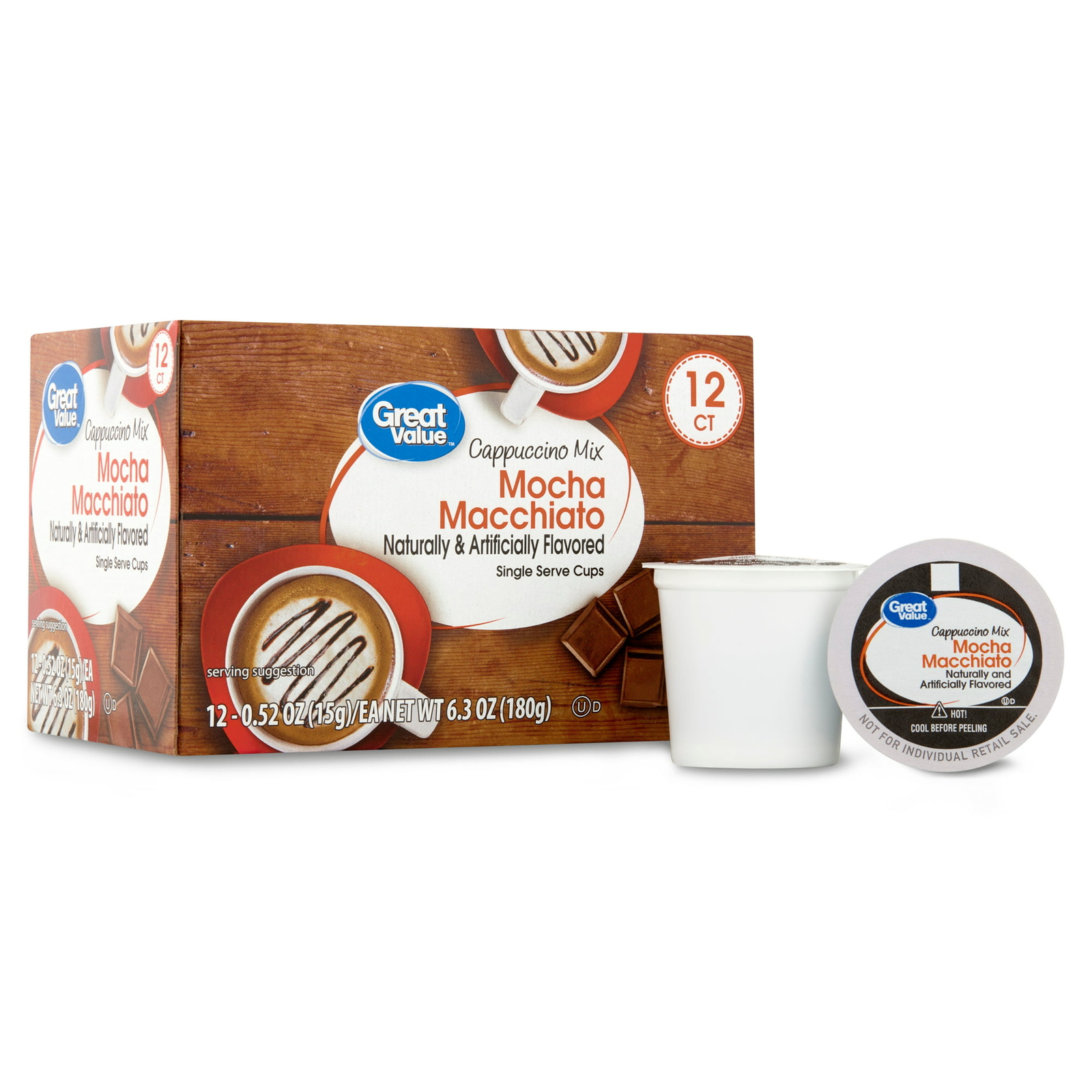 Great Value Mocha Macchiato Cappuccino Mix K-Cups 12 Count New Free Shipping
