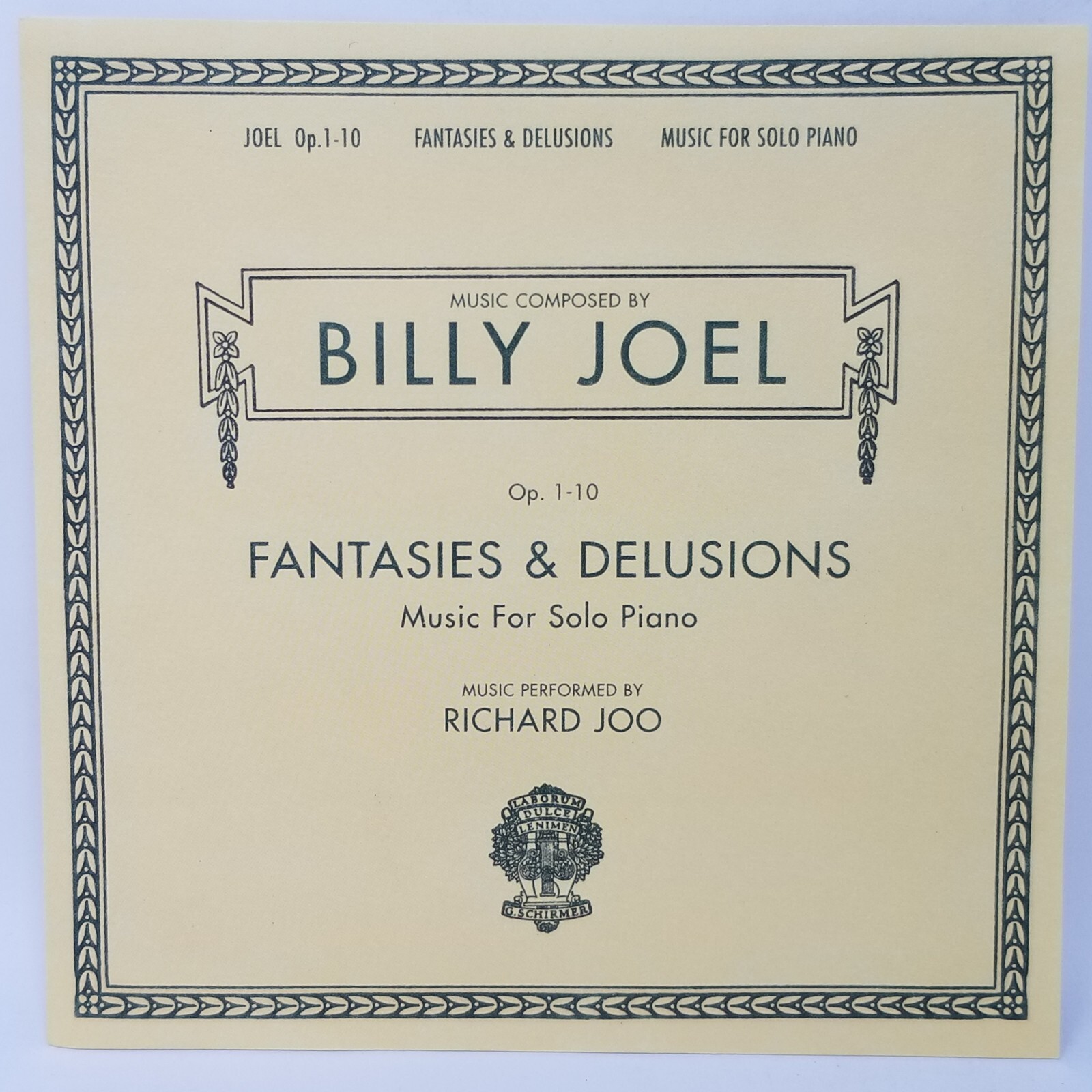 Billy Joel Fantasies & Delusions CD & Case NM + Free Outer