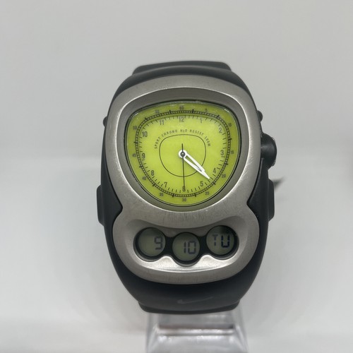 00s NIKE digital watch black yellow