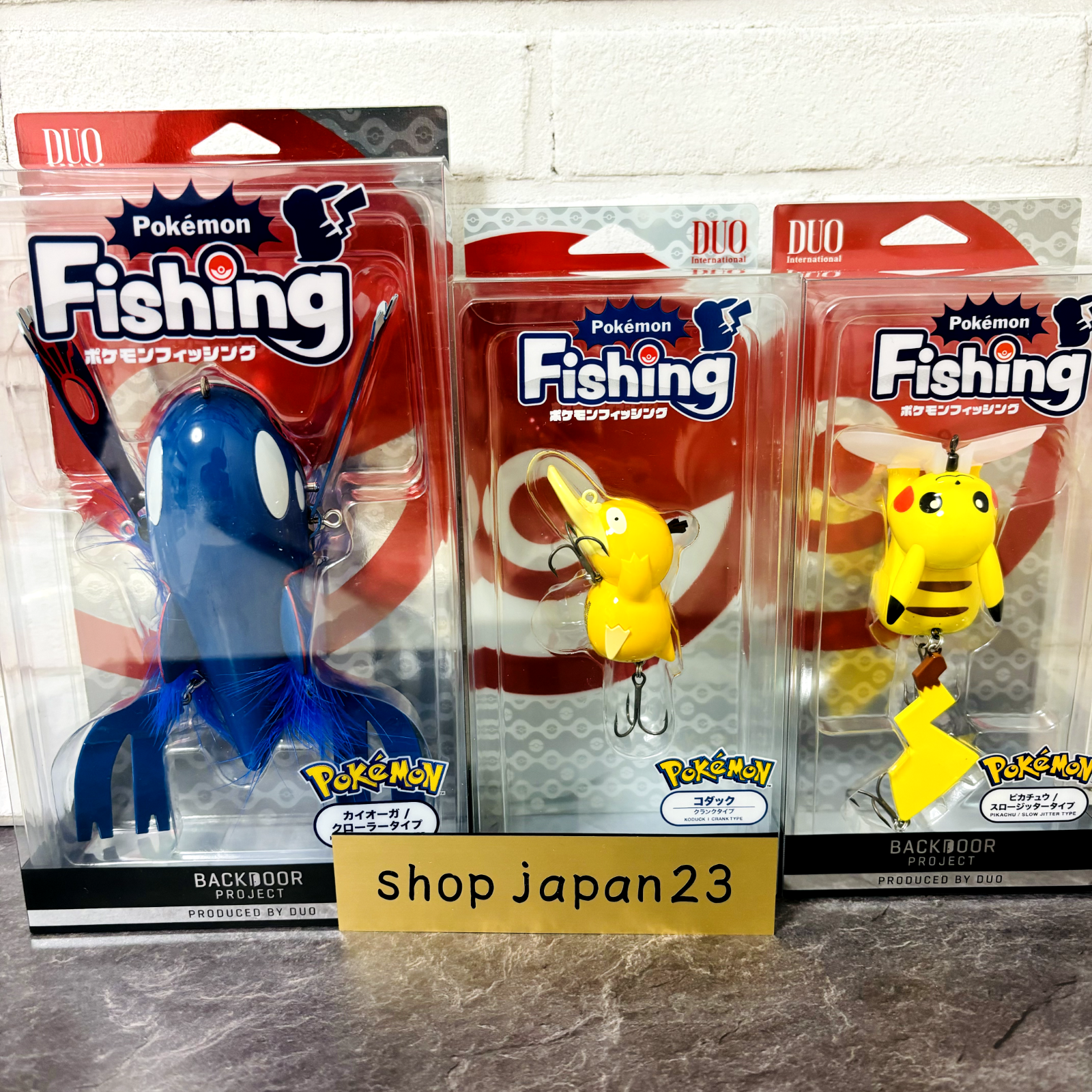 Pokemon Fishing Lure PIKACHU & KYOGRE & PSYDUCK(KODUCK) DUO