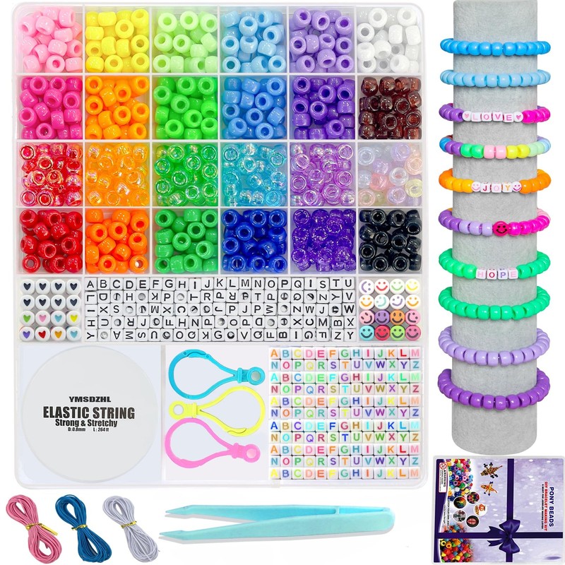 1000PCS Bracelet Making Kit, Friendship Jewelry Necklace Bracelet Kit 24