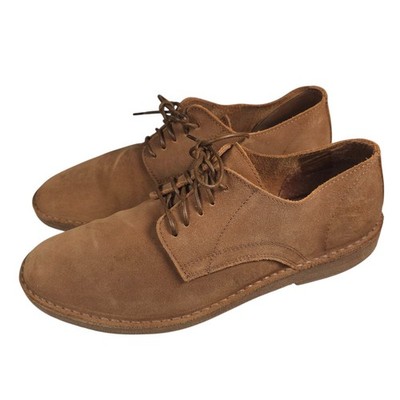 J. CREW  Men's Laced Italian Made Khaki Brown Suede Oxfords US Size 11