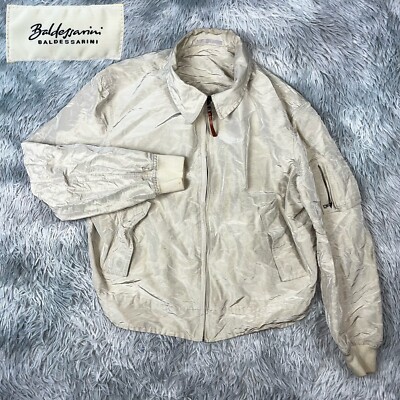 Vintage 90 s Baldessarini Hugo Boss Men s 100% Silk MA-1 Gold Bomber Jacket 50