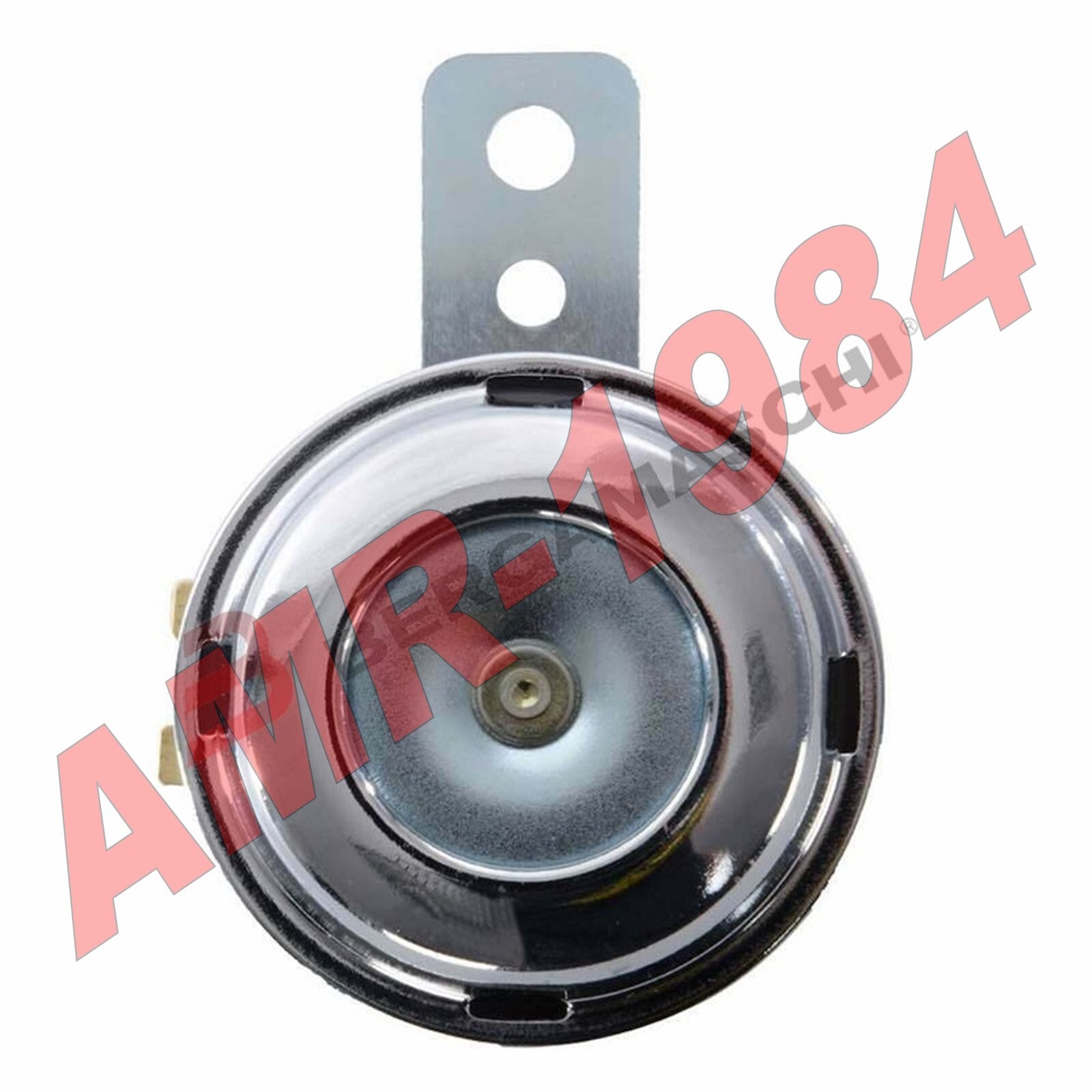 CLAXON MOTO - SCOOTER CROMATO CON STAFFA UNIVERSALE 12V - 105 db  C801162