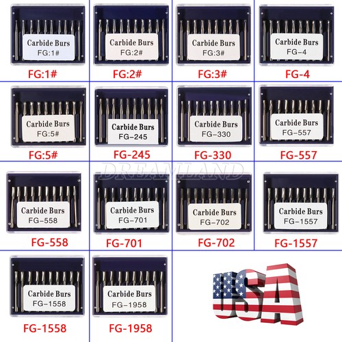 Dental FG Fresas de carburo de tungsteno Fit Alta Velocidad pieza de mano USA