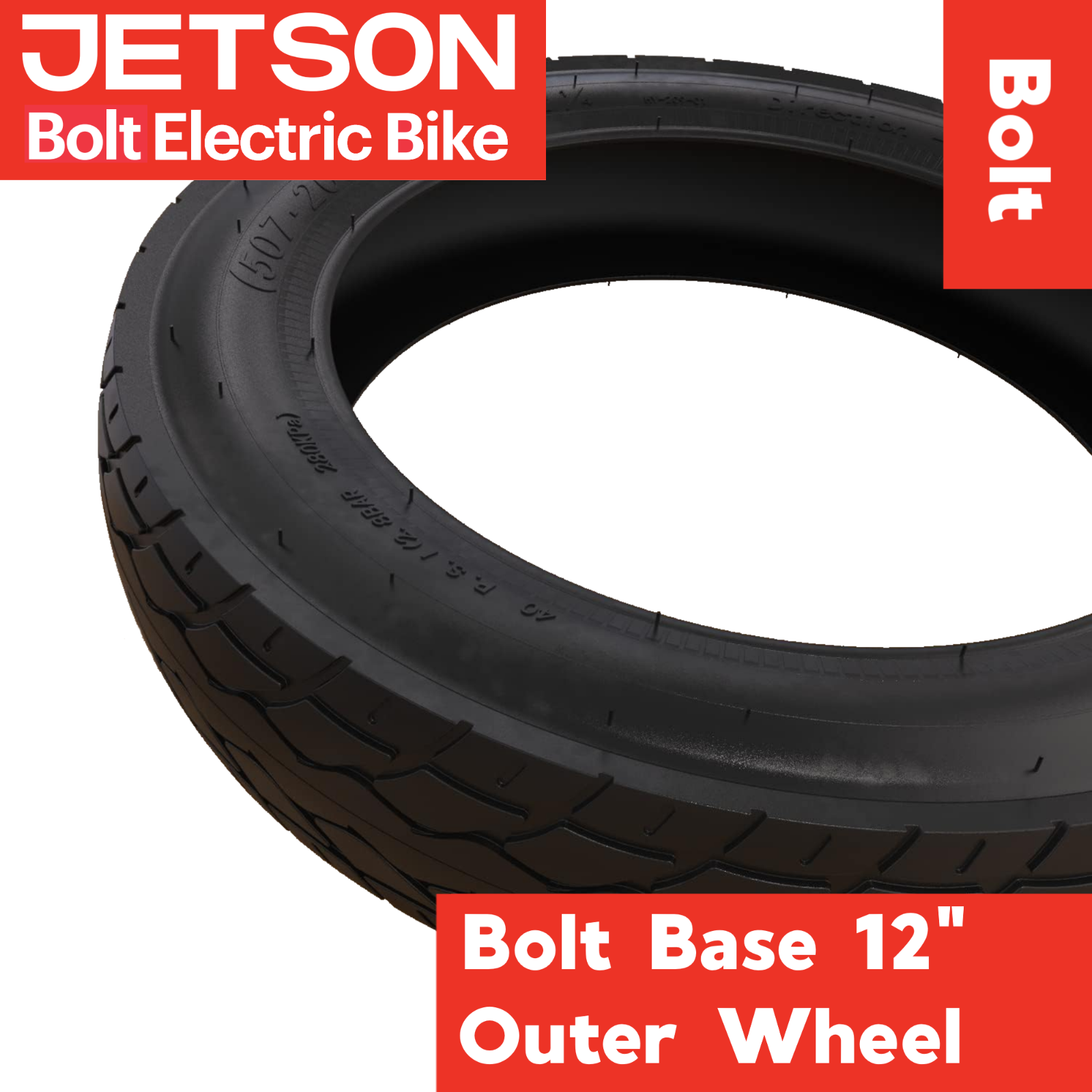 Jetson BOLT 12in Standard Replacement Tire / Inner Tube / Rear or Front / eBike