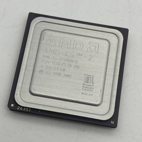 AMD K6-2 380AFR AFQ 380MHz 2.2v core 3.3V Socket 7 CPU 1998