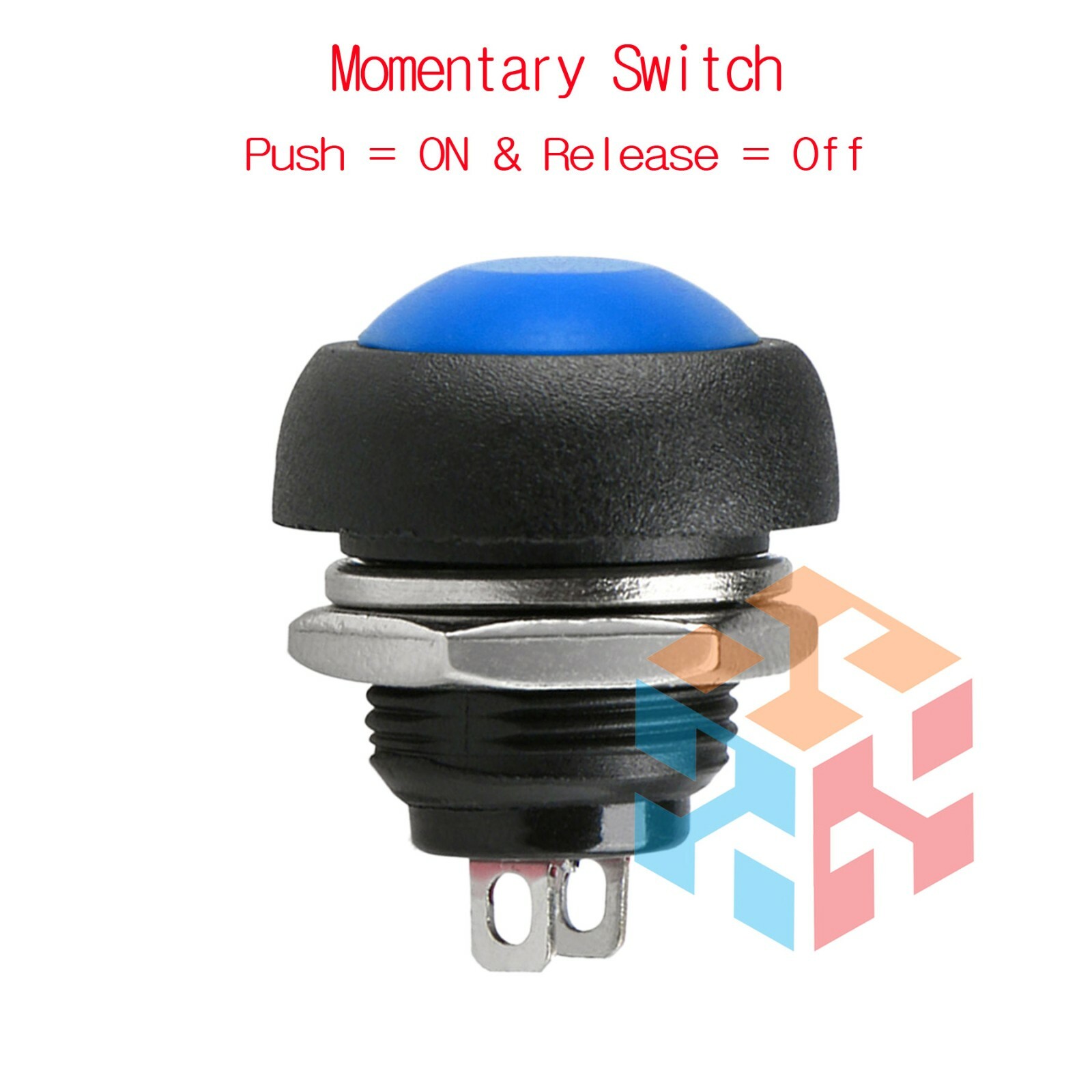Black 10PCS Momentary ON/OFF Push Button Switch Waterproof 12mm M122 Mini