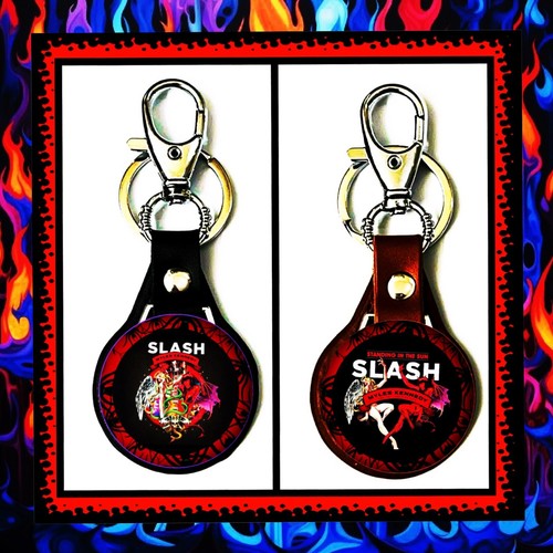 SLASH W/ MYLES KENNEDY APOCALYPTIC LOVE TWO LEATHER KEYCHAIN SLASH W/ MYLES KENNEDY APOCALYPTIC LOVE TWO LEATHER KEYCHAIN