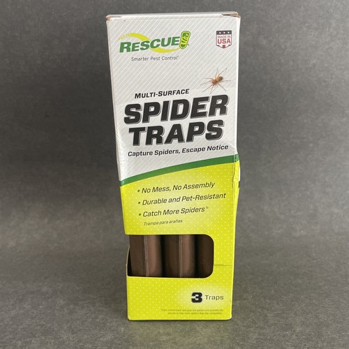 Spider Trap Rescue Indoor Glue (3-Traps) Non-Toxic- Recluse Black Widow