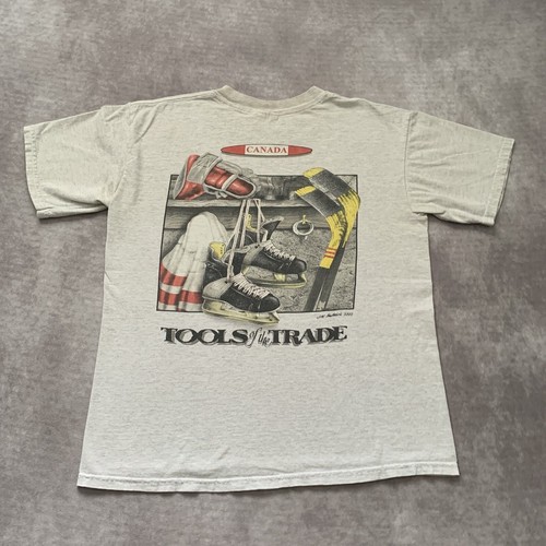 90s HOCKEY L/S Tシャツ 目玉 ロンT M ヴィンテージ Vintage 90's NHL Toronto Maple Leafs Looney Tunes Shirt Mens